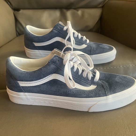 Men's Blue Suede Vans - Picture 2 of 6